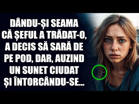 Dându-și seama că șeful a trădat-o, a decis să sară de pe pod, dar, auzind un sunet ciudat și întorc