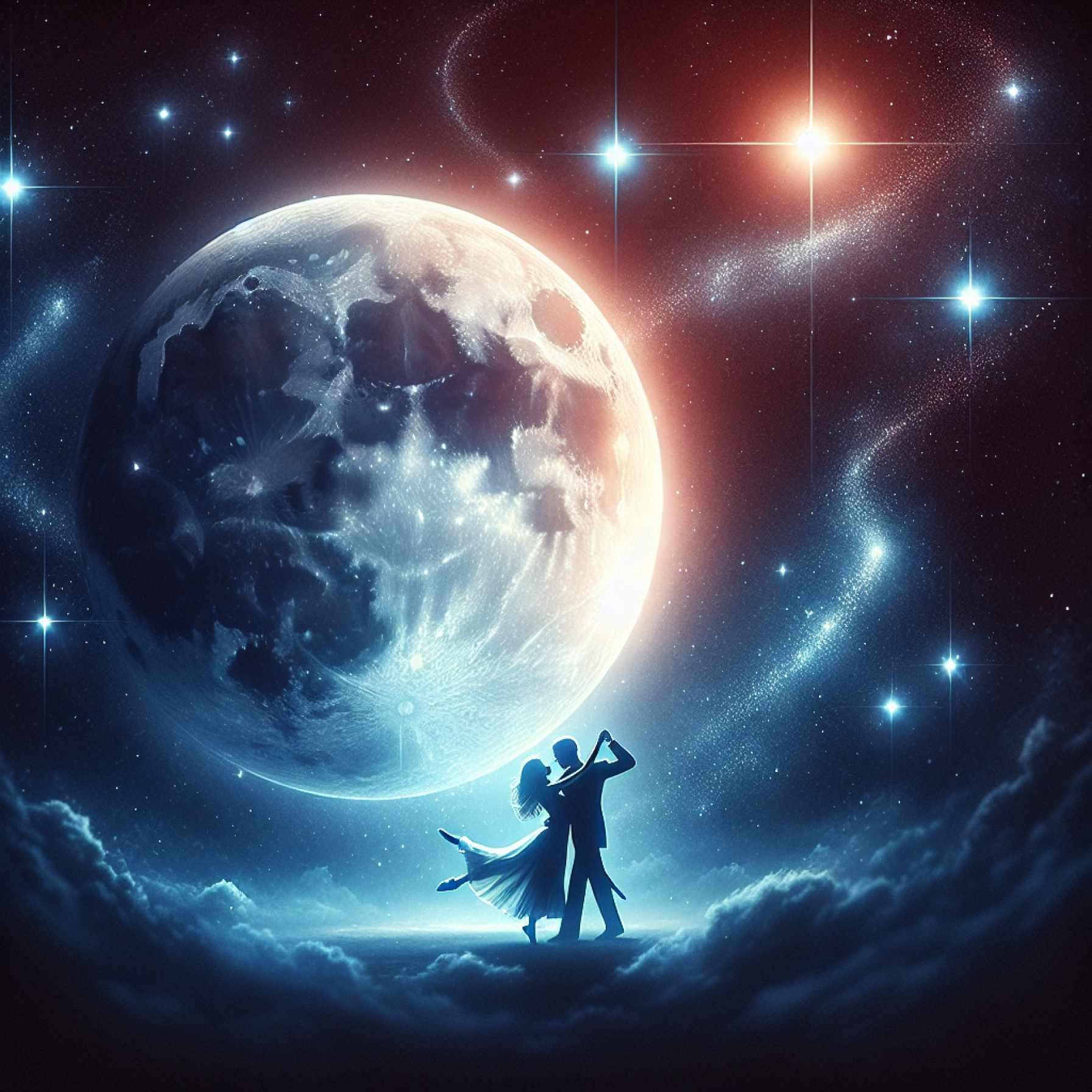 Celestial Duet: A Moonlit Waltz with Spica Beckons Pre-Dawn Stargazers